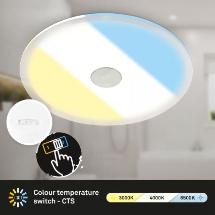 Briloner 7482019 - LED infälld takarmatur för badrum LED/14W/230V 3000/4000/6500K IP44 vit