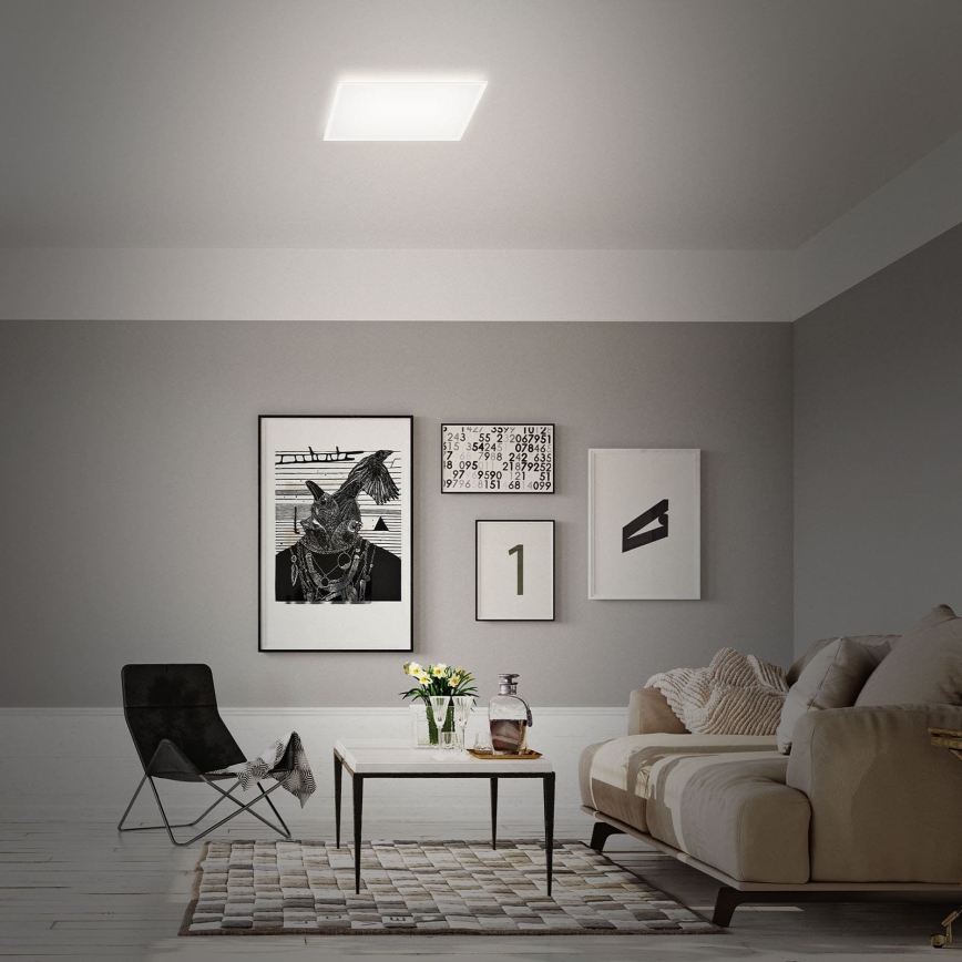 Briloner 7491-016 - LED RGBW taklampa SMART med dimmer LED/22W/230V 4000K 42x42 cm Wi‑Fi Tuya + fjärrkontroll