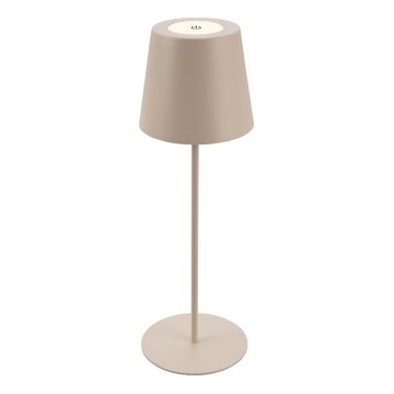 Briloner 7508011 - Dimmbar uppladdningsbar utomhusbordslampa 2 i 1 LED/2,5W/5V IP44 1200 mAh beige
