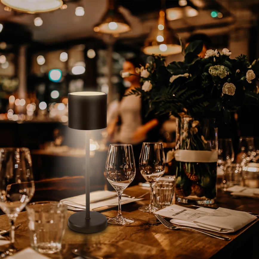 Briloner 7521015 - LED dimbar utomhus uppladdningsbar bordslampa SIGO LED/2,5W/5V IP44 2600 mAh svart