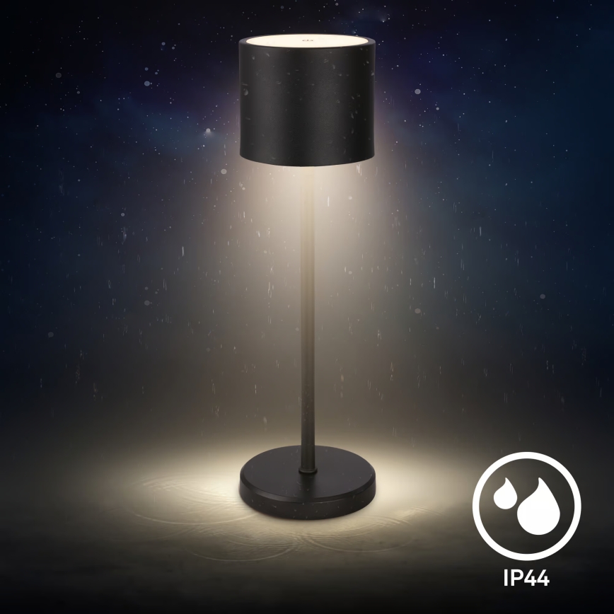 Briloner 7521015 - LED dimbar utomhus uppladdningsbar bordslampa SIGO LED/2,5W/5V IP44 2600 mAh svart