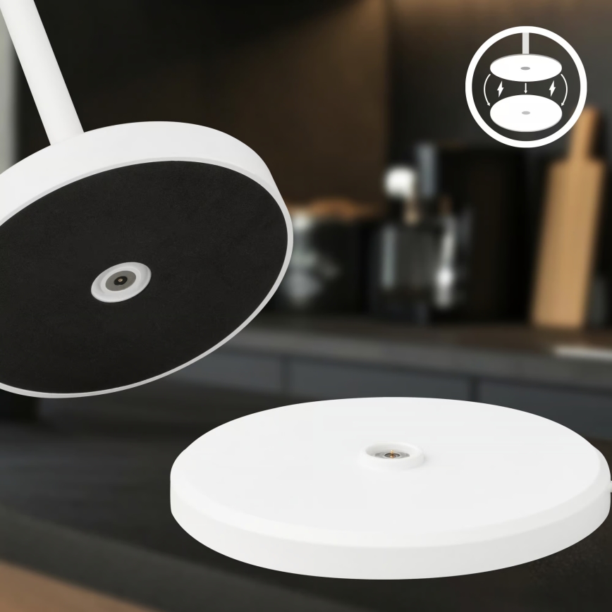 Briloner 7521016 - LED dimbar uppladdningsbar utomhusbordslampa SIGO LED/2,5W/5V IP44 2600 mAh vit