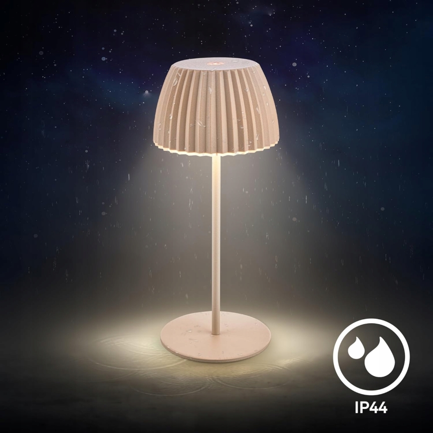 Briloner 7552-011 - MINI utomhusbordslampa, dimmbar, uppladdningsbar, beröringsstyrd LED/1,5W/5V IP44 1800 mAh beige
