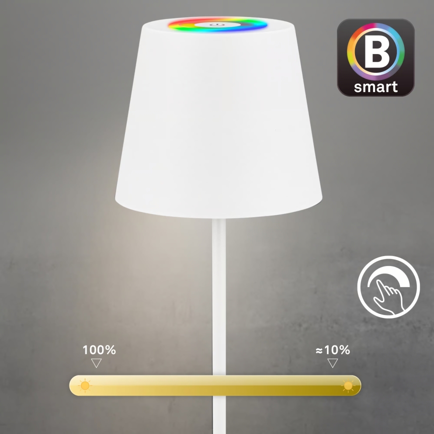 Briloner 7559016 - LED RGB dimbar uppladdningsbar utomhusbordslampa COLORIS LED/3,5W/5V IP44 2000 mAh Wi-Fi Tuya