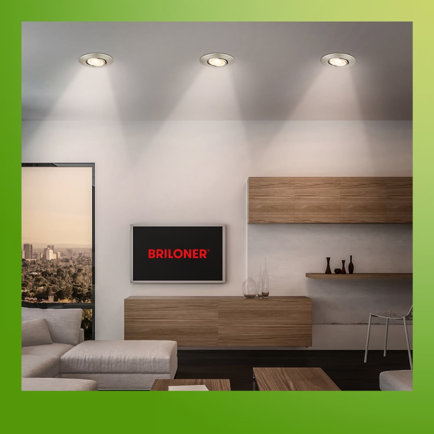 Briloner 7586032 - Set om 3 infällda LED-badrumsarmaturer KLIRA LED/4,9W/230V 2500/3000/4000K IP23 matt krom