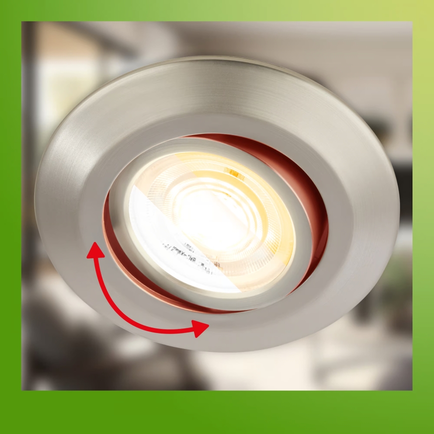 Briloner 7586032 - Set om 3 infällda LED-badrumsarmaturer KLIRA LED/4,9W/230V 2500/3000/4000K IP23 matt krom