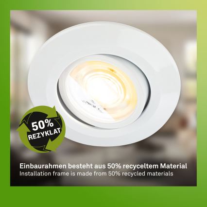 Briloner 7586036 - 3-pack LED-infällda takarmaturer för badrum KLIRA LED/4,9W/230V 2500/3000/4000K IP23 vita