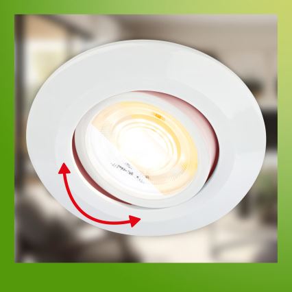 Briloner 7586036 - 3-pack LED-infällda takarmaturer för badrum KLIRA LED/4,9W/230V 2500/3000/4000K IP23 vita