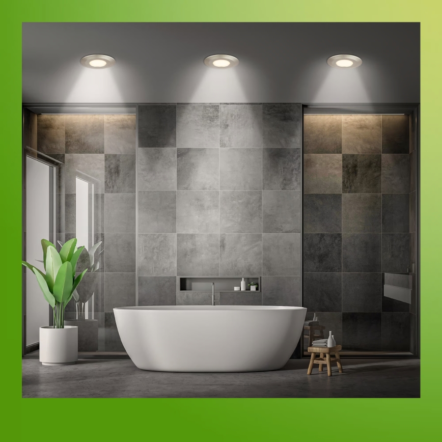 Briloner 7589032 - Set med 3 dimbara infällda LED-badrumsspotar KLIRA LED/4,9W/230V IP44 matt krom