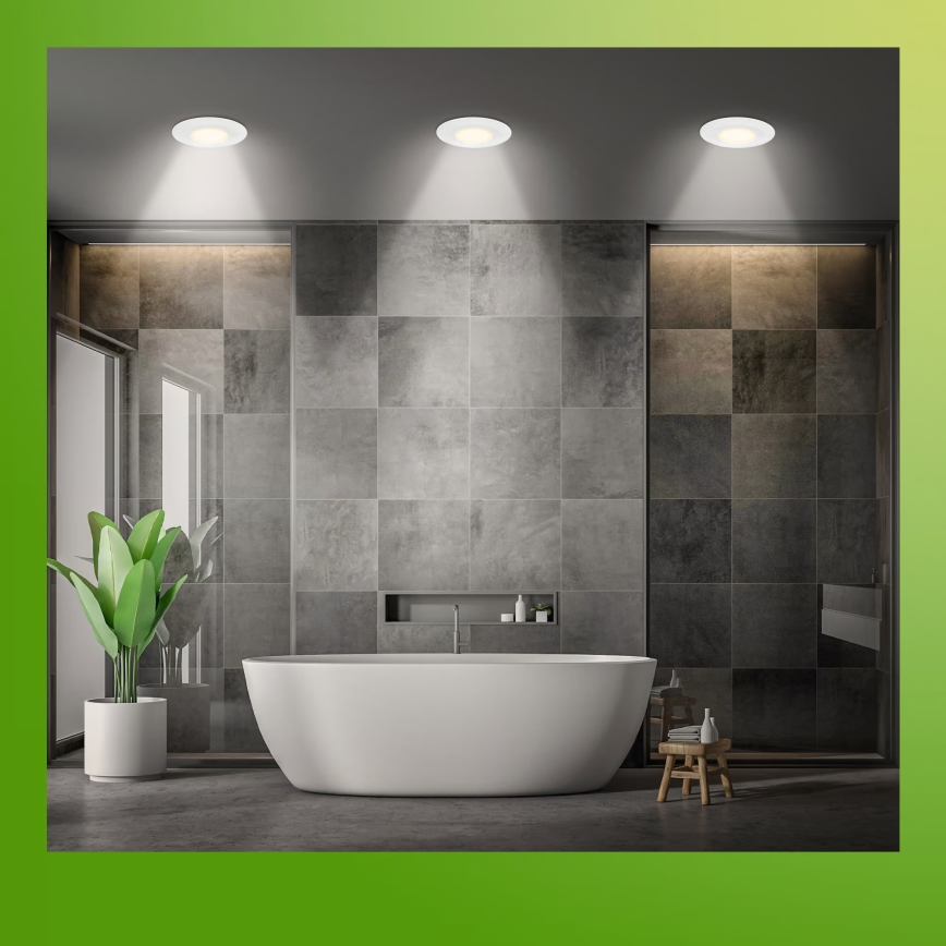 Briloner 7589036 - Set om 3 dimbara infällda badrumsarmaturer KLIRA LED/4,9W/230V 2500/3000/4000K IP44 vit