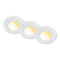 Briloner 7589036 - Set om 3 dimbara infällda badrumsarmaturer KLIRA LED/4,9W/230V 2500/3000/4000K IP44 vit