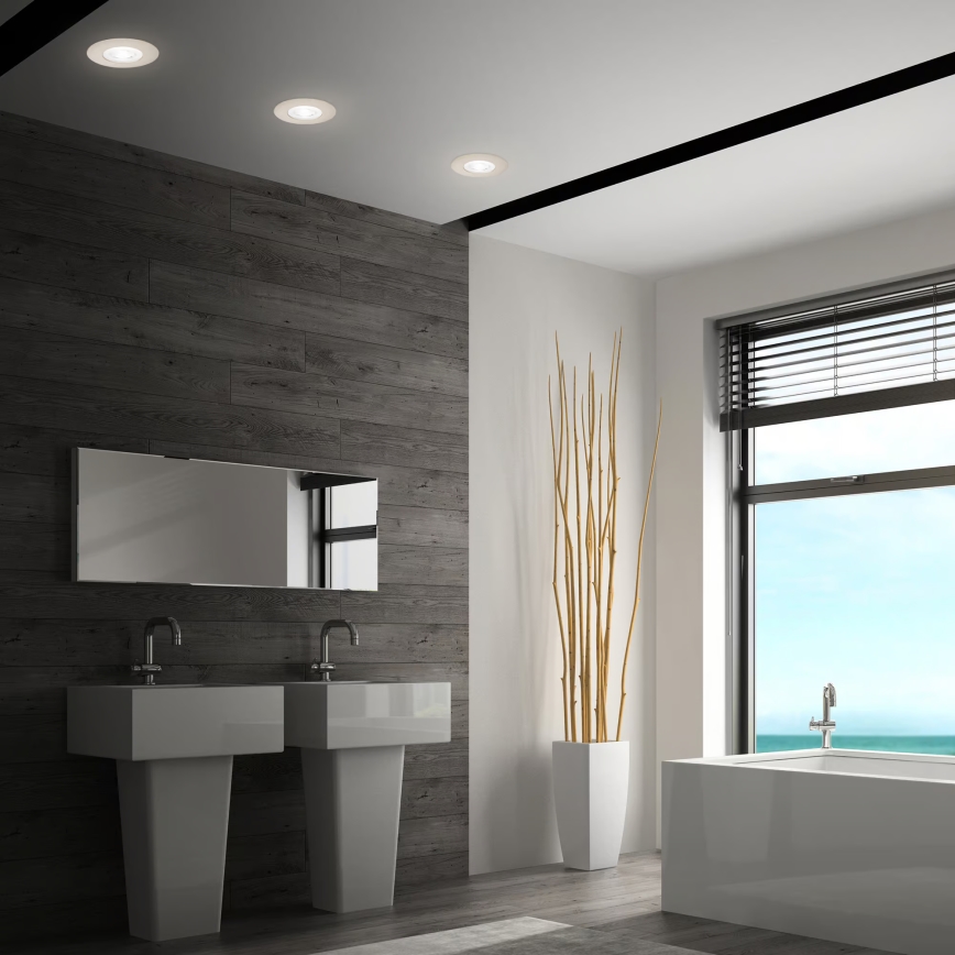 Briloner 7605032 - Set med 3 infällda badrumsarmaturer 3xLED/4,9W/230V IP44 matt krom