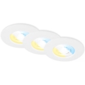 Briloner 7605036 - Set med 3 infällda badrumsarmaturer, 3x LED / 4,9 W / 230 V, 2700/4000/6500 K, IP44, vit