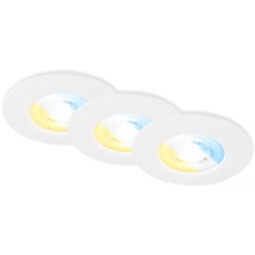 Briloner 7605036 - Set om 3 LED infällda takarmaturer för badrum LED/4,9W/230V 2700/4000/6500K IP44 vita