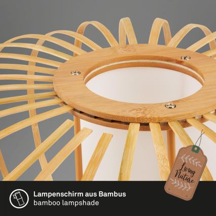 Briloner 7759011 - Bordslampa 1xE27/10W/230V bambu