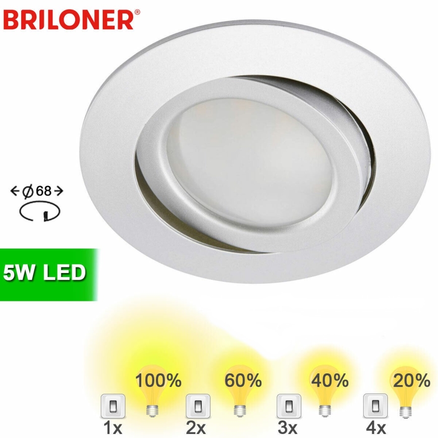 Briloner 8309-019 - Infälld dimbar LED badrumsbelysning LED/5W/230V IP23