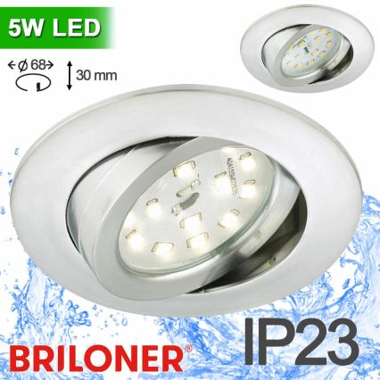 Briloner 8312-019 - Badrum infälld lampa LED/5W/230V IP23