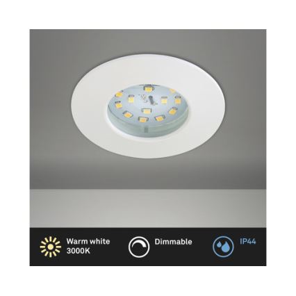 Briloner 8316-016 - Dimbar infälld badrumsarmatur LED/5,5W/230V IP44 vit