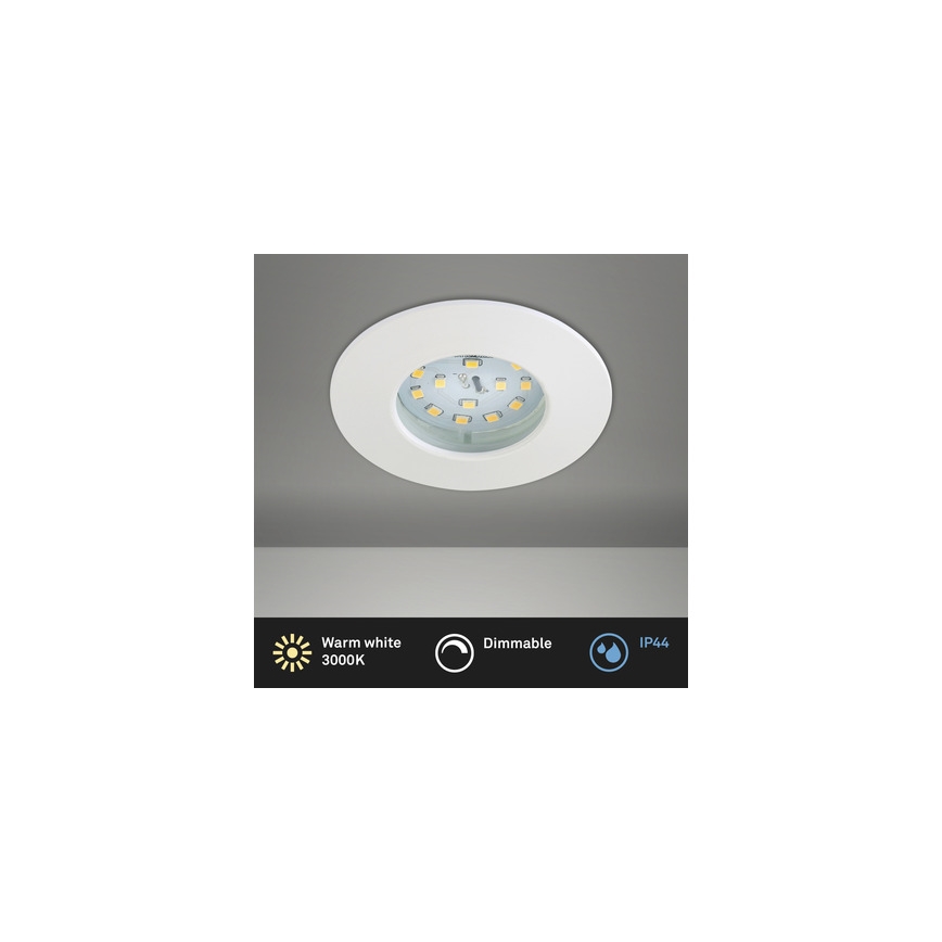 Briloner 8316-016 - Dimbar infälld badrumsarmatur LED/5,5W/230V IP44 vit