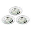 Briloner 8317-039-KIT 3x Infälld dimbar LED badrumsbelysning LED/5,5W/230V IP23