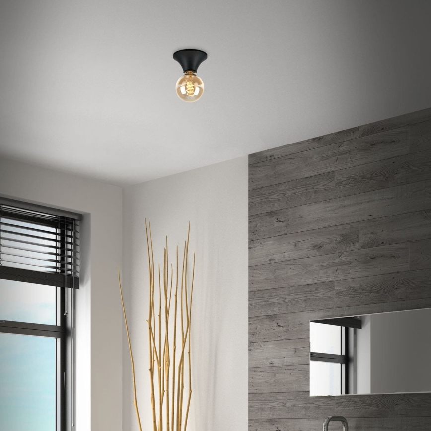 Briloner - Badrumstaklampa 1xE27/10W/230V IP44 svart