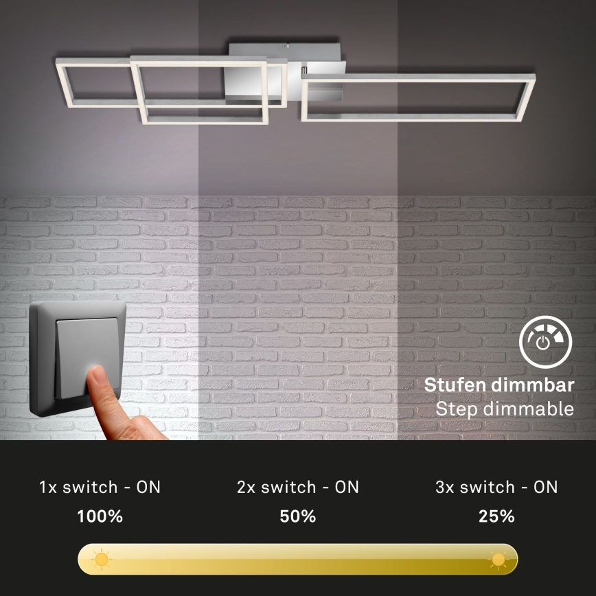 Briloner - Dimbar LED ytmonterad ljuskrona FRAME LED/44W/230V