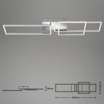 Briloner - Dimbar LED ytmonterad ljuskrona FRAME LED/44W/230V