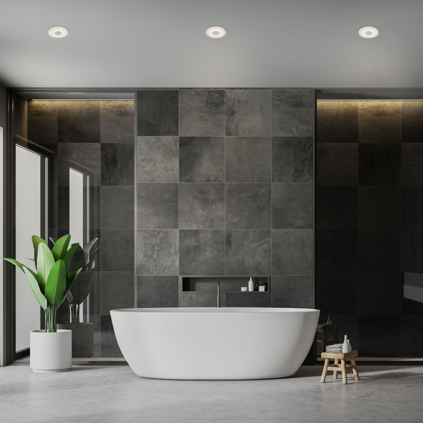 Briloner - KIT 3x Infälld LED badrumsbelysning LED/6W/230V IP44 krom