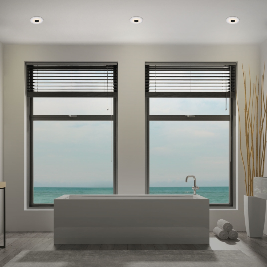 Briloner - KIT 3x Infälld LED badrumsbelysning LED/6W/230V IP44 svart