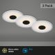 Briloner - KIT 3x Infälld LED badrumsbelysning LED/6W/230V IP44 svart