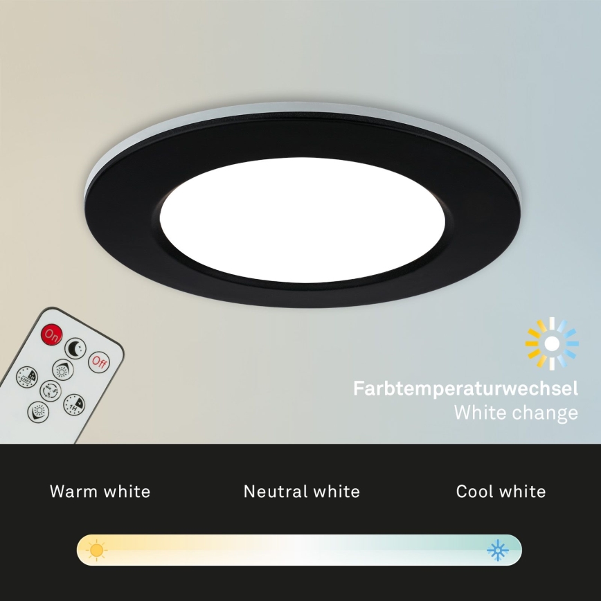 Briloner - KIT 3x Infälld dimbar LED badrumsbelysning LED/4,8W/230V 3000-6500K IP44 + fjärrkontroll