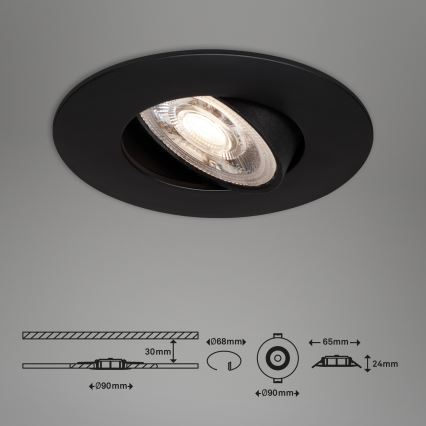 Briloner - KIT 3x LED Dimbar badrumslampa LED/4,9W/230V IP23