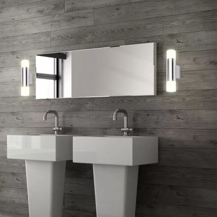 Briloner - LED badrumsvägglampa 2xGU10/4,8W/230V IP44 3000K polerad krom