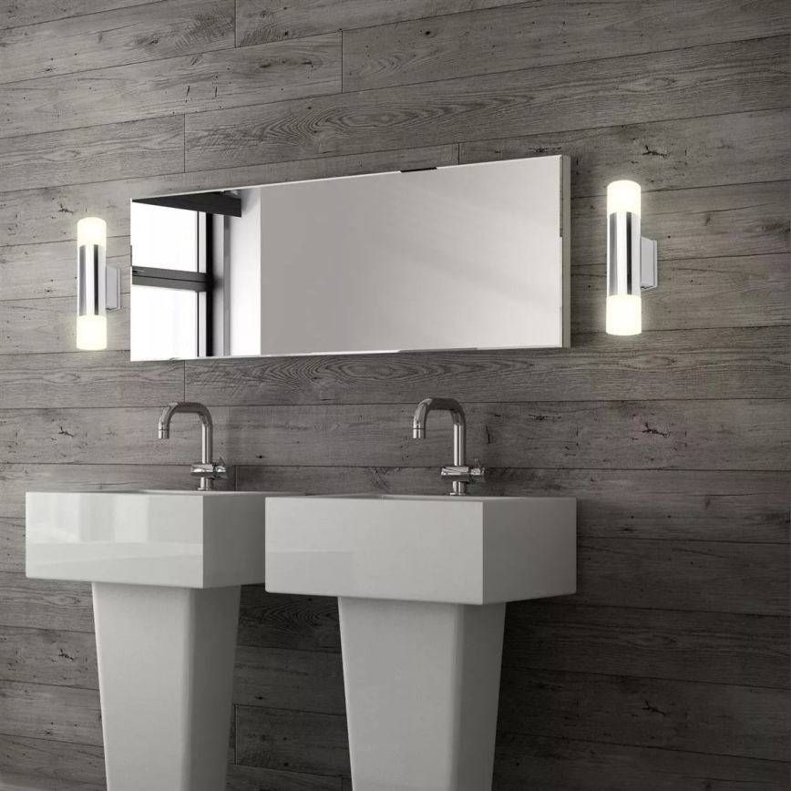 Briloner - LED badrumsvägglampa 2xGU10/4,8W/230V IP44 3000K polerad krom
