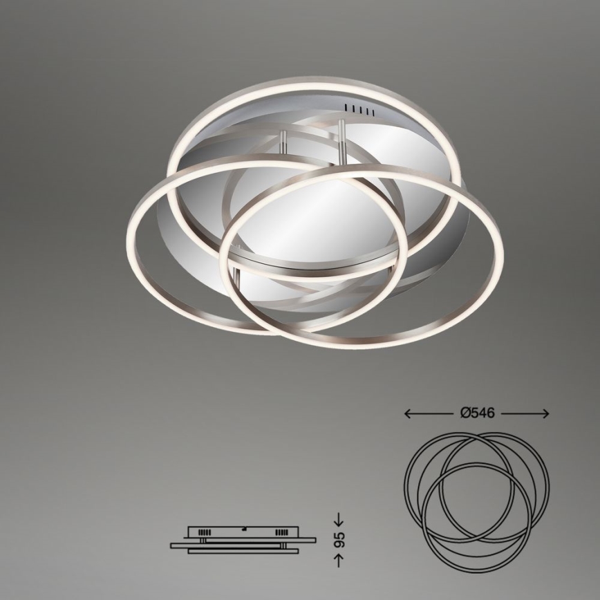 Briloner - LED Dimbar taklampa FRAMES LED/60W/230V skinande krom