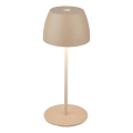 Briloner - LED dimbar uppladdningsbar beröringsstyrd bordslampa för utomhusbruk MINI LED/2,5W/5V IP44 1800 mAh beige