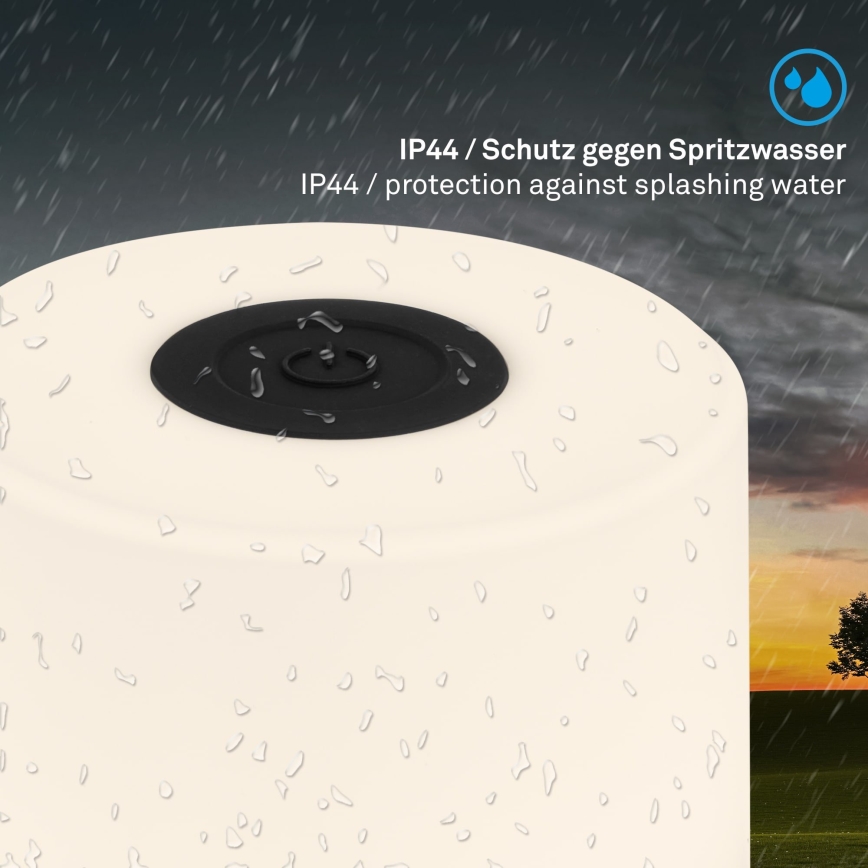 Briloner - LED dimmbar uppladdningsbar beröringsstyrd utomhusbordslampa LED/2W/5V 2700K IP44 1200 mAh svart