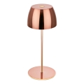 Briloner - MINI LED dimbar uppladdningsbar beröringsstyrd utomhusbordslampa, 2,5W/5V, IP44, 1800 mAh, kopparfärgad