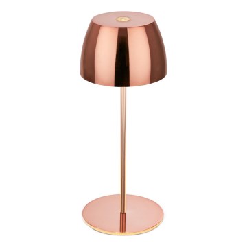 Briloner - MINI LED dimbar uppladdningsbar beröringsstyrd utomhusbordslampa, 2,5W/5V, IP44, 1800 mAh, kopparfärgad