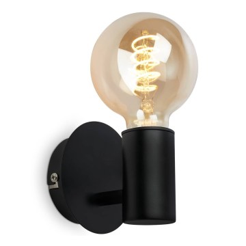 Briloner - Vägglampa för badrum 1xE27/10W/230V IP44 svart