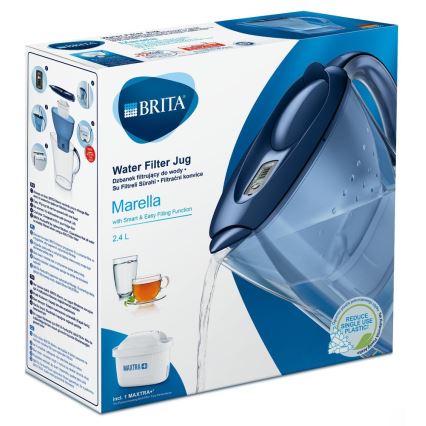 Brita - Filtervattenkokare Marella 2,4 l blå + 1 filter