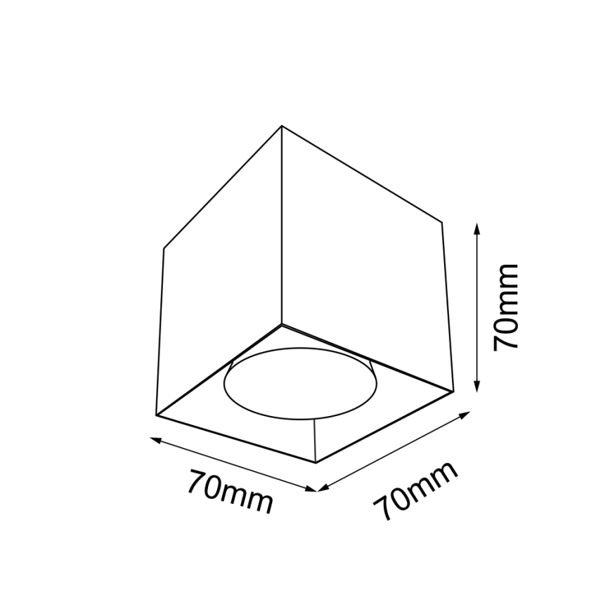 Brosline - Spottlampa 1xGU10/10W/230V, svart