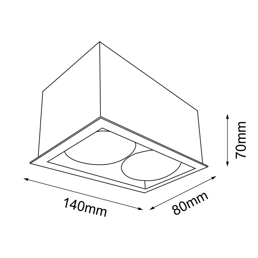 Brosline - Spotlampa 2xGU10/10W/230V vit