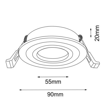 Brosline - Infälld downlight 1xGU10/10W/230V vit