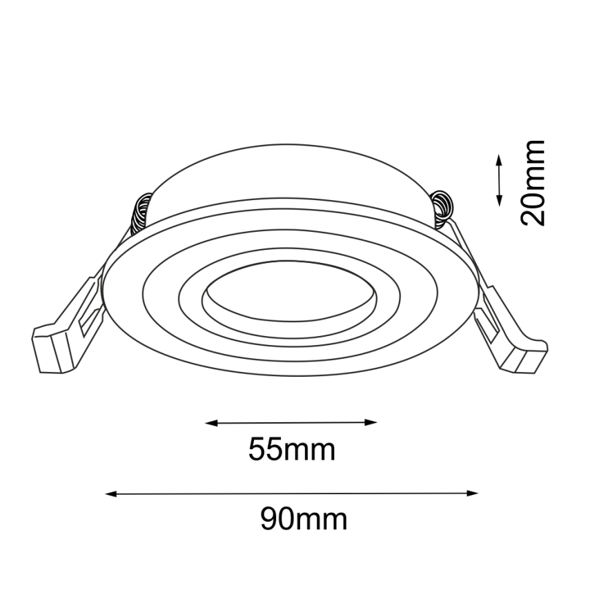 Brosline - Infälld downlight 1xGU10/10W/230V vit