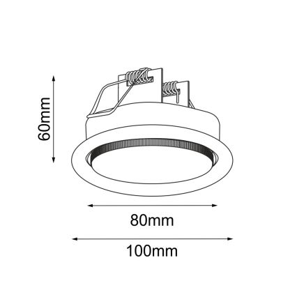 Brosline - Infälld taklampa 1xGX53/9W/230V vit