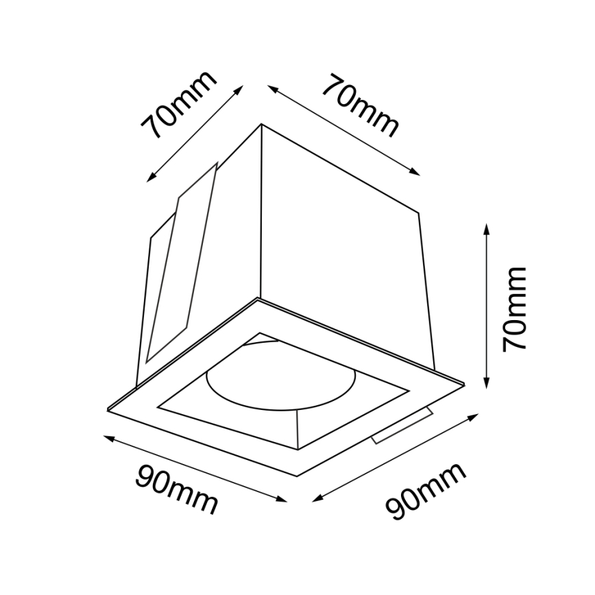 Brosline - Infälld takarmatur 1xGU10/10W/230V vit