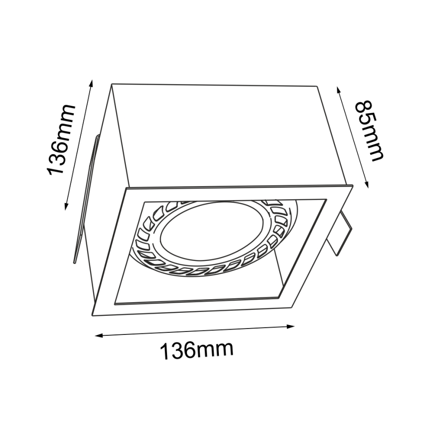 Brosline - Infälld takarmatur 1xGU10/18W/230V vit