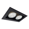 Brosline - Infälld takarmatur 2xGU10/10W/230V svart