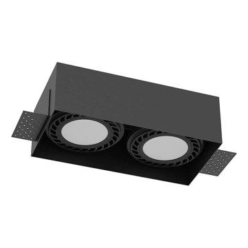 Brosline - Infälld takarmatur 2xGU10/18W/230V svart